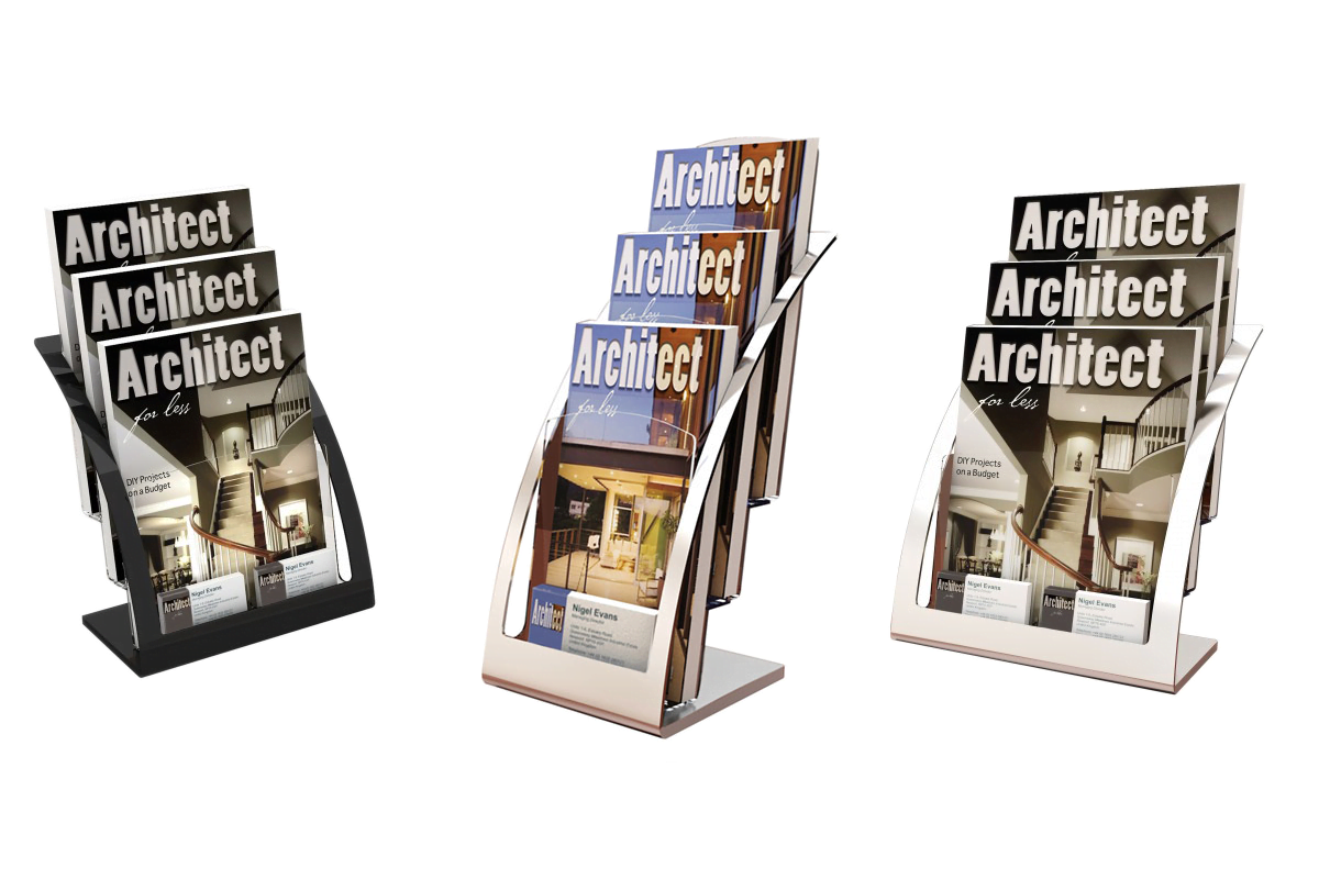 Advanced Display Systems | Arc Tiered Brochure Holder