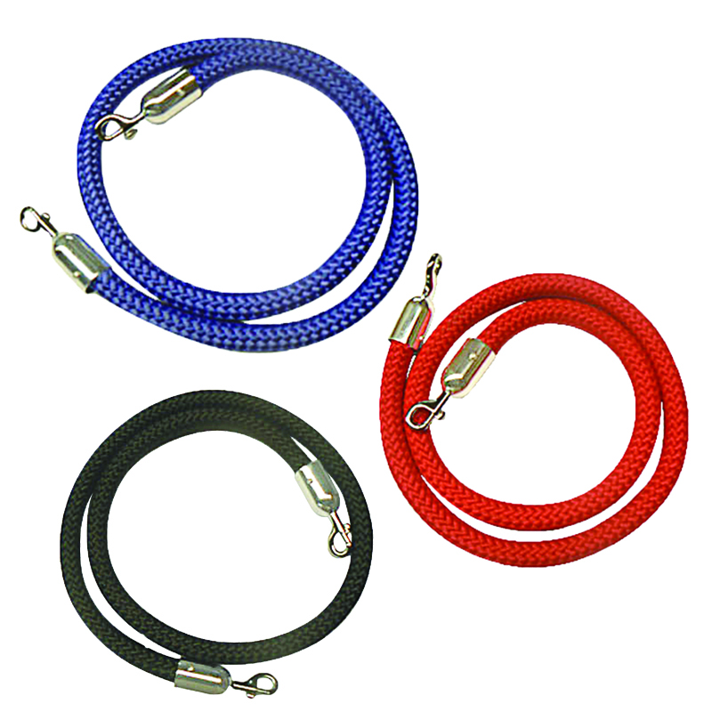 Queue-ropes-with-chrome-clip-in-red-black-or-blue-colours