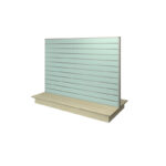 gondola-retail-display-stand-with-coloured-slatwall-and-aluminium-edging