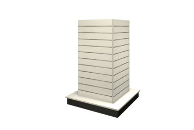 tower-shape-display-racks-for-retail-store-with-white-slatwall
