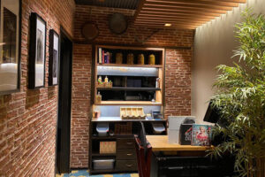 Restaurant Design Using 'Ladrillo-Vejo' Faux Brick Panel