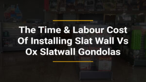 Blog title slide with slatwall gondolas in background