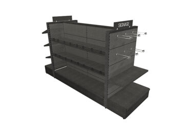 Primo Gondola Unit With Shop Shelving on both ends