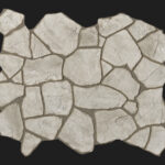 Full view of 'Flat Stone' imitation stone wall panel