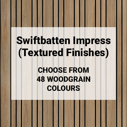 Title slide for textured wood slat panels